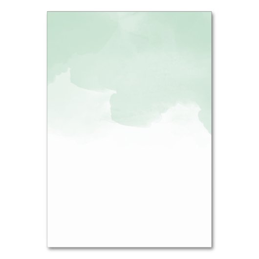 Mint Groene Waterverven Zwart Script Bruiloft Kaart (Achterkant)
