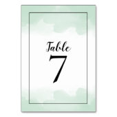 Mint Groene Waterverven Zwart Script Bruiloft Kaart (Voorkant)