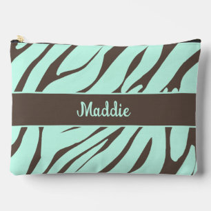 Mint Groene Zebra Strepen Patroon Etui