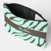 Mint Groene Zebra Strepen Patroon Etui (Open)