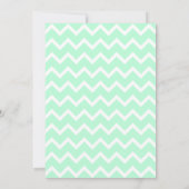 Mint Groene Zigzag met aangepast monogram. Kaart (Achterkant)