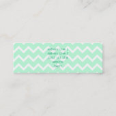 Mint Groene Zigzag met aangepast monogram. Mini Visitekaartje (Achterkant)