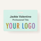 Mint Hard Plastic Naam Badge Clip Lanyard of Reel (Voorkant)