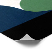 Mint Harmonie: Minimalistisch Abstract Portret in Poster (Hoek)