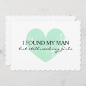 Mint hart... ben je mijn bruidmaidskaarten kaart (Voorkant / Achterkant)