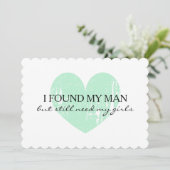 Mint hart... ben je mijn bruidmaidskaarten kaart (Staand voorkant)