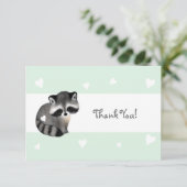 Mint hart wasbeer dank u kaart (Staand voorkant)