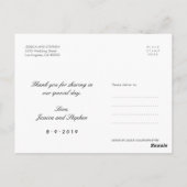 Mint Hartelijk dank voor uw bruiloft Collage 4 Fot Briefkaart (Achterkant)