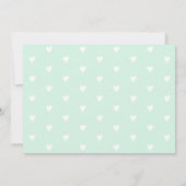 Mint Heart Beer Baby Shower-uitnodigingen Kaart (Achterkant)