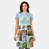 Mint Heart Best Baker Chef Grandma Photo Collage Schort (Gedragen)