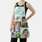 Mint Heart Best Baker Chef Grandma Photo Collage Schort (Insitu)