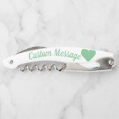 Mint Heart Custom Corkschroef Kurkentrekker (Achterkant)