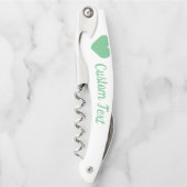 Mint Heart Custom Corkschroef Kurkentrekker (Voorkant)