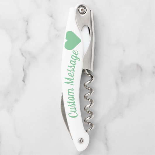 Mint Heart Custom Corkschroef Kurkentrekker (Achterkant)