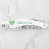Mint Heart Custom Corkschroef Kurkentrekker (Voorkant)