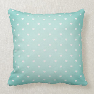Mint Heart Pattern Kussen