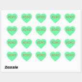 Mint Heart Snoep Hart Sticker (Vel)