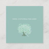Mint Heart Tree-Visitekaartje Vierkante Visitekaartje (Achterkant)