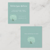 Mint Heart Tree-Visitekaartje Vierkante Visitekaartje (Voorkant / Achterkant)