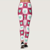 Mint Hearts & Retro Stars Leggings (Achterkant)