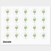 Mint Herb Greenery Kitchen Culinaire Green Chic Ronde Sticker (Vel)
