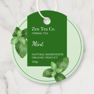 Mint Herbal Tea Business Label