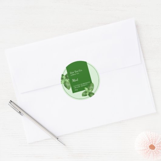Mint Herbal Tea Business Label (Envelop)
