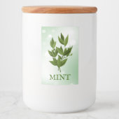 Mint Herbs Label Voedselcontainer Etiket (Voorkant)