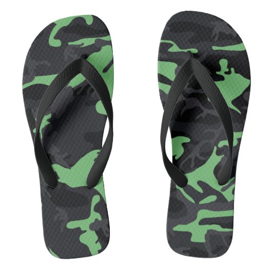 Mint Highlights Camo Teenslippers (Voetbed)