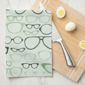 Mint Hipster Glasses Theedoek (Quarter Fold)
