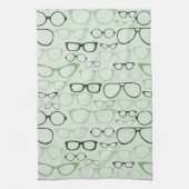 Mint Hipster Glasses Theedoek (Verticaal)