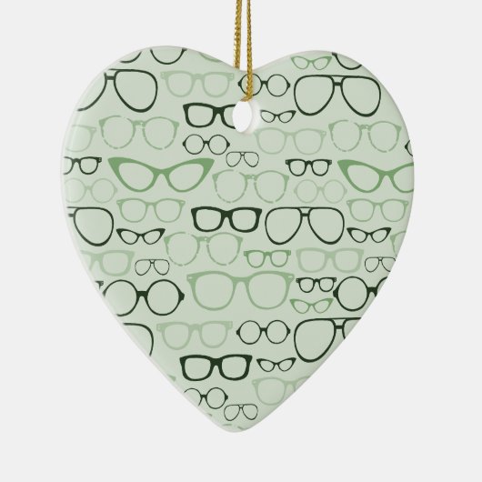 Mint Hipster glazen Keramisch Ornament (Rechts)