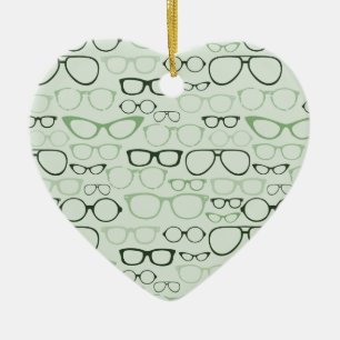Mint Hipster glazen Keramisch Ornament