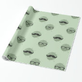Mint Hipster snorren Cadeaupapier (Uitgerold)