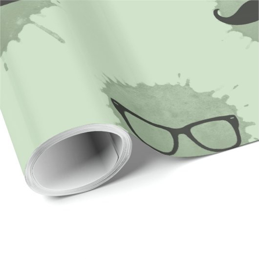 Mint Hipster snorren Cadeaupapier (Rol Hoek)