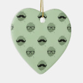 Mint Hipster snorren Keramisch Ornament (Rechts)