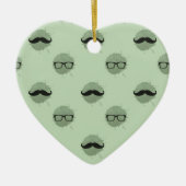 Mint Hipster snorren Keramisch Ornament (Voorkant)