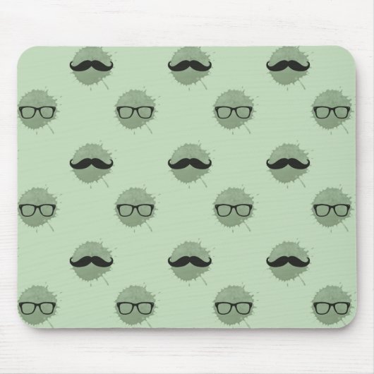 Mint Hipster snorren Muismat (Voorkant)