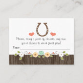 Mint Hoefijzer Western Daper Raffle Ticket Informatiekaartje (Achterkant)