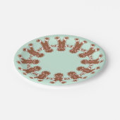 Mint Holiday Gingerbrood Boys Paper Borden Papieren Bordje (Gekanteld)