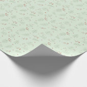 Mint Holiday Greenery Cadeaupapier (Hoek)
