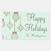 Mint Holiday Ornament Stickers (Voorkant)