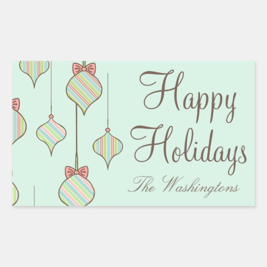 Mint Holiday Ornament Stickers (Voorkant)