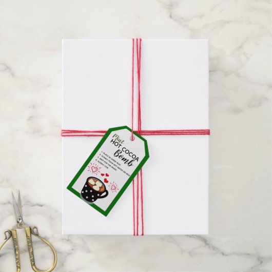 Mint Hot Cacao Bomb Label Cadeaulabel (Met Touw)