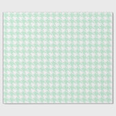 Mint Houndstooth Wrapping Paper Cadeaupapier (Vlak)