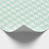 Mint Houndstooth Wrapping Paper Cadeaupapier (Hoek)