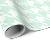 Mint Houndstooth Wrapping Paper Cadeaupapier (Rol Hoek)