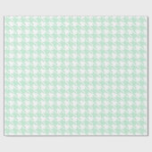 Mint Houndstooth Wrapping Paper Cadeaupapier (Vlak)