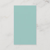 Mint hummingbird elegant minimal cute visit card visitekaartje (Achterkant)