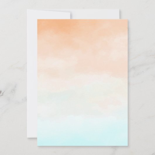 Mint Hydrangea Ride Birthday Uitnodiging (Achterkant)